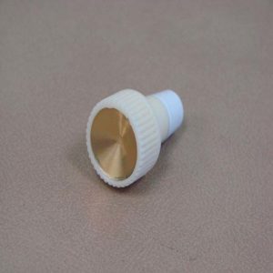 B17513F Wiper Knob, White With Gold