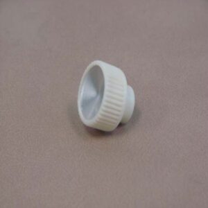 B18805G Radio Knob, White With Silver