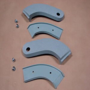 B61694B Seat Hinge Cover Pair, Silver Blue