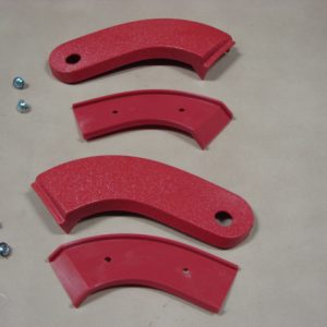 B61694D Seat Hinge Cover Pair, Red