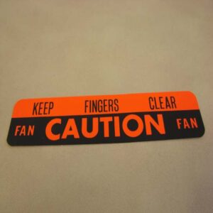 DDF202 Decal, Fan Shroud, Caution