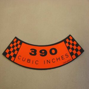 DDF013 Decal, 390 Cubic Inches