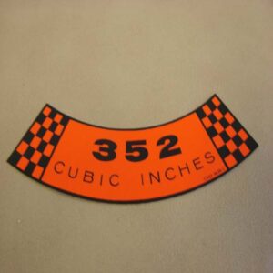 DDF001 Decal, 352 Cubic Inches