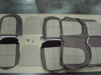 USC6003 Seat Cover Set, Dark Brown And Light Brown