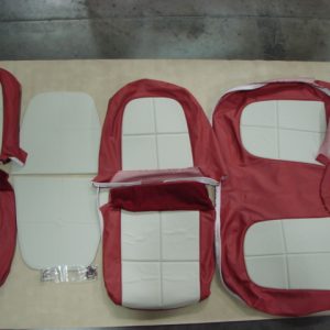 USC6006 Seat Cover Set, Red And White