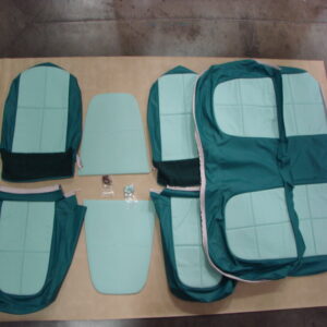 USC6007 Seat Cover Set, Dark Turquoise And Light Turquoise