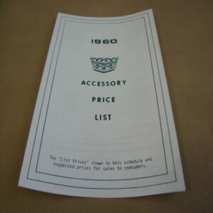 DDF404 Accessory Price List