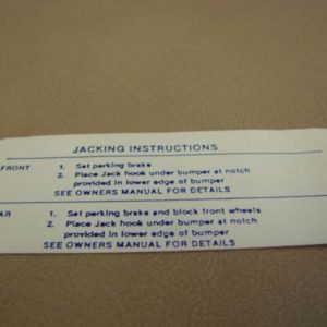 DDF506 Decal, Jack Instructions