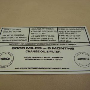 DDF222 Decal, Service Specifications