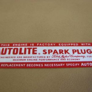 DDF047 Decal, Autolite Spark Plugs