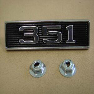 B16637D Hood Scoop Emblem, "351"