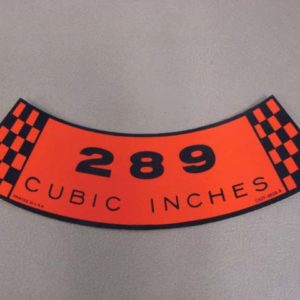 DDF021 Decal, 289 Cubic Inches