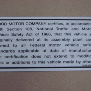 DDF427 Decal, Safety Act