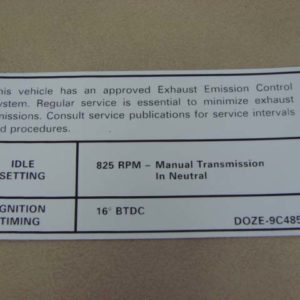 DDF301 Decal, Emission