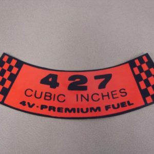 DDF040 Decal, 427 Cubic Inches 4V