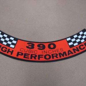 DDF043 Decal, 390 Cubic Inches High Performance