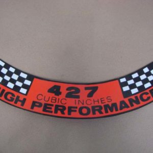 DDF044 Decal, 427 Cubic Inches High Performance