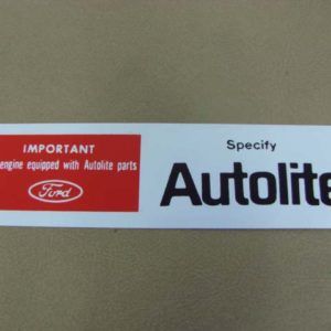 DDF045 Decal, Specify Autolite