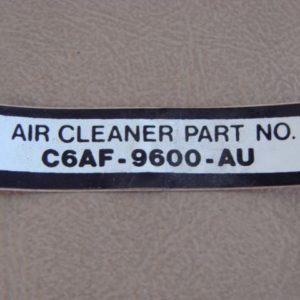 DDF011 Decal, Air Cleaner Part Number