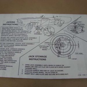 DDF521 Decal, Jack Instructions