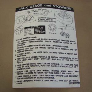 DDF523 Decal, Jack Instructions