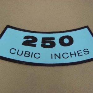 DDF051 Decal, 250 Cubic Inches