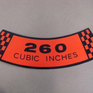 DDF012 Decal, 260 Cubic Inches