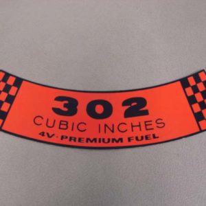 DDF017 Decal, 302 Cubic Inches 4V