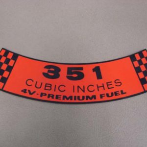 DDF019 Decal, 351 Cubic Inches 4V