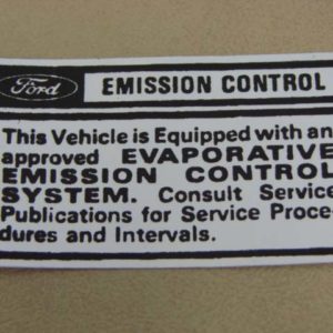 DDF317 Decal, California Emission