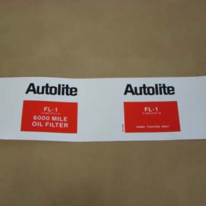 DDF238 Decal, Autolite Oil Filter