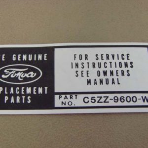 DDF056 Decal, Air Cleaner Service Instructions