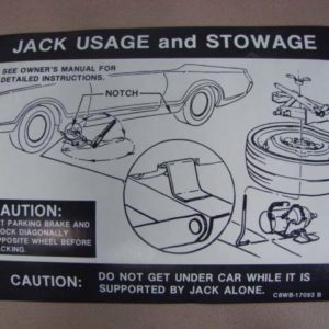 DDF512 Decal, Jack Instructions