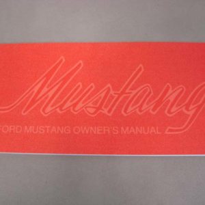 DLT132 Owners Manual 1973 Mustang