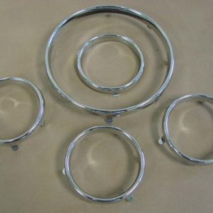 B10876A Gauge Bezels, Chrome, Set Of 5