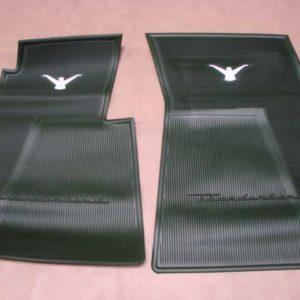 B13106AF Rubber Floor Mats, Green With White Bird