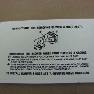 DDF470 Decal, Heater Instructions