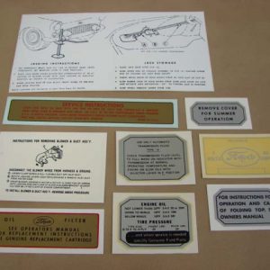 DDK001 Decal Kit, 9 Piece