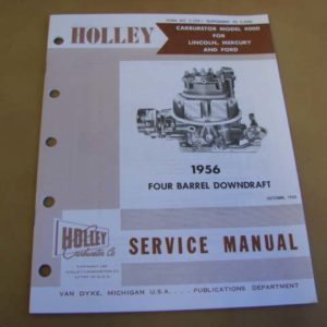 DLT061 Carburetor Manual, 1956 Supplement