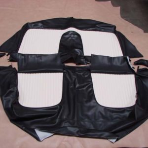 USCL5601 Seat Cover, Black And White Leather