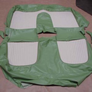 USCE5603 Seat Cover, Green And White With Embossment