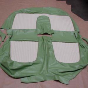 USCL5603 Seat Cover, Green And White Leather