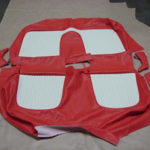 USCL5605 Seat Cover, Red And White Leather