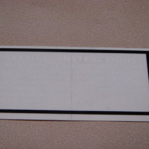 DDF061 Decal, Service Instructions