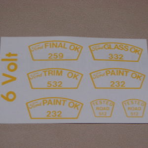 DDF254 Decal Set, Paint OK