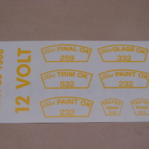 DDF255 Decal Set, Paint OK