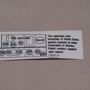 DDF461 Decal, Radio Schematic