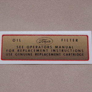 DDF249 Decal, Can Type Oil Filter