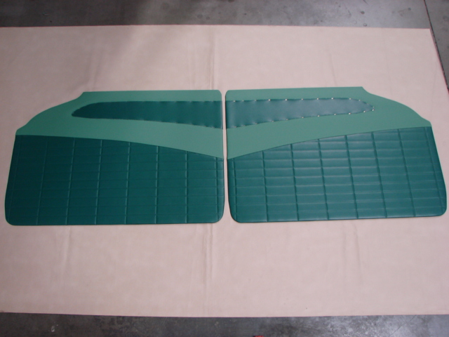 PDP 5673CGN Door Panels Fairlane Front Green For 1956 Ford ... ford mustang alternator wiring 