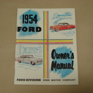 DLT171 Owners Manual, 1954 Ford